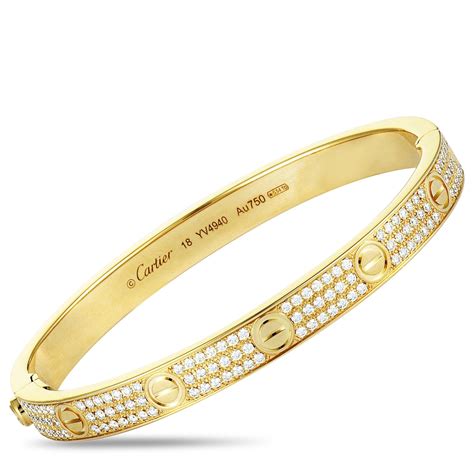 cartier bangle diamond|cartier gold bangle with diamonds.